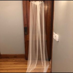Ivory cathedral length wedding veil